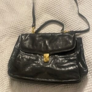 Black leather crossbody